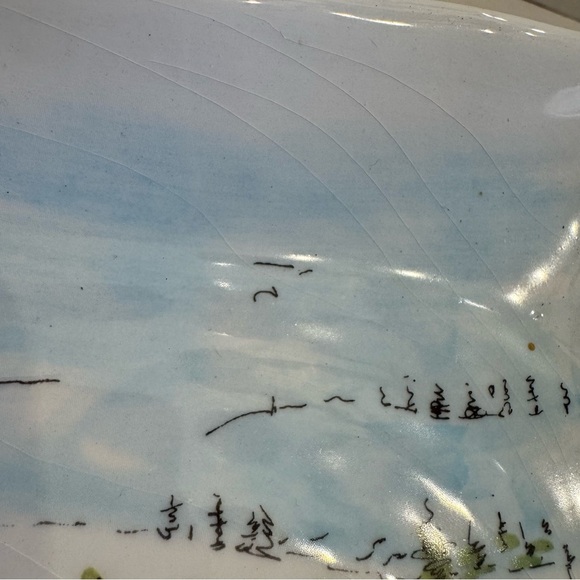 Maxcera SNOWVILLE Square Dinner Plate Winter Snowy Forest House Evergreen Set 2 - Picture 10 of 16